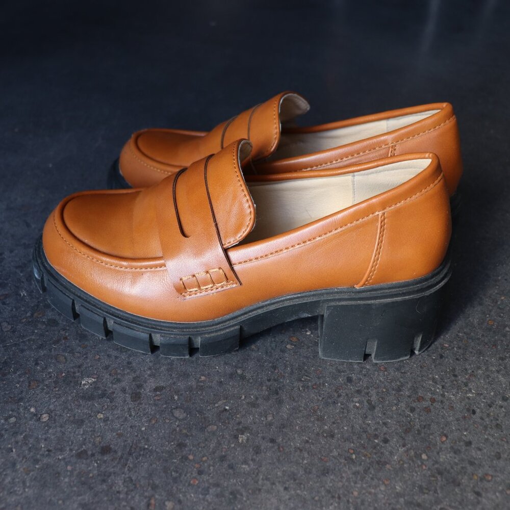 Butterscotch Brown Chunky Lug Loafer 7